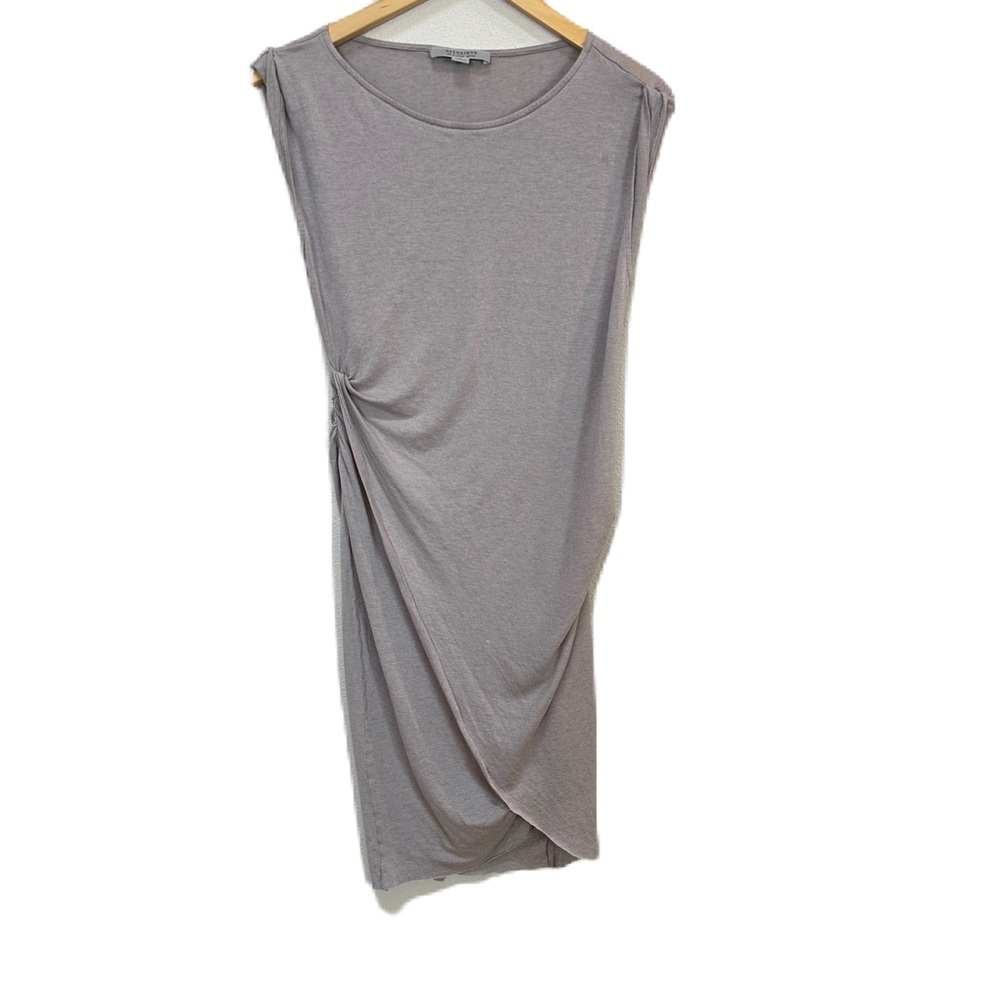 AllSaints Warp Wool Blend Gray Sleeveless Dress Women’s Sz‎ 2